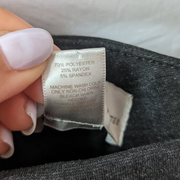 LOFT Dark Grey Straight Leg Pants Size 6 Petite - Picture 9 of 14